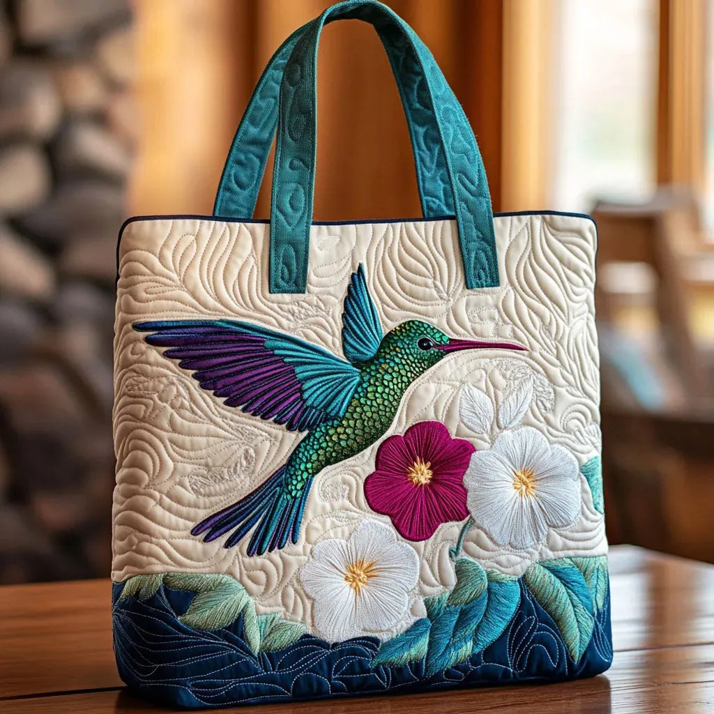 Handcrafted Bag | Hummingbird and Flowers