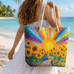 Handcrafted Beach Bag | Rainbow Sun