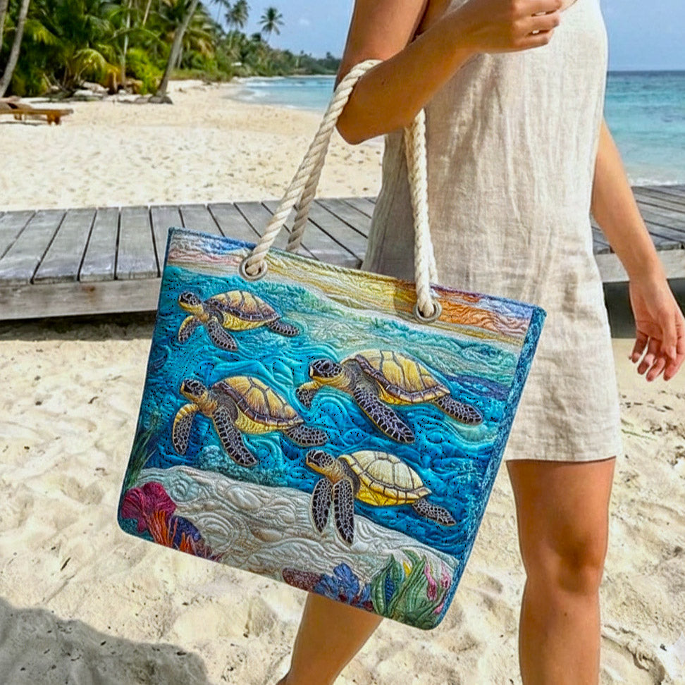 Handcrafted Beach Bag | Sea Turtle