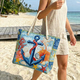 Handcrafted Beach Bag | Nautical Anchor