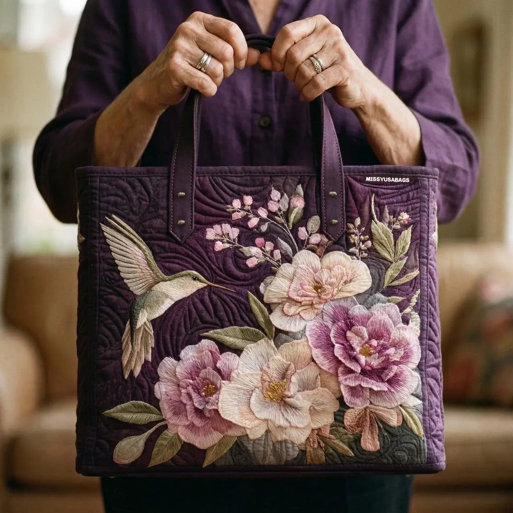 Handcrafted Bag | Hummingbirds