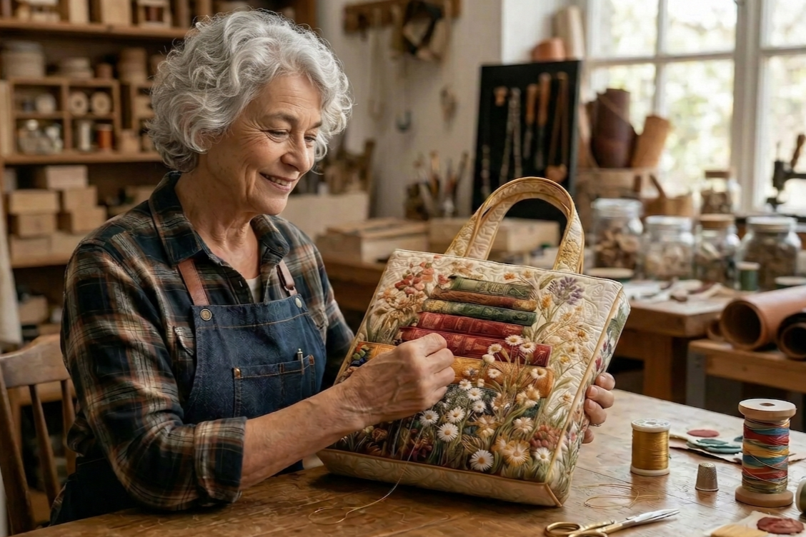 Handcrafted bag detail